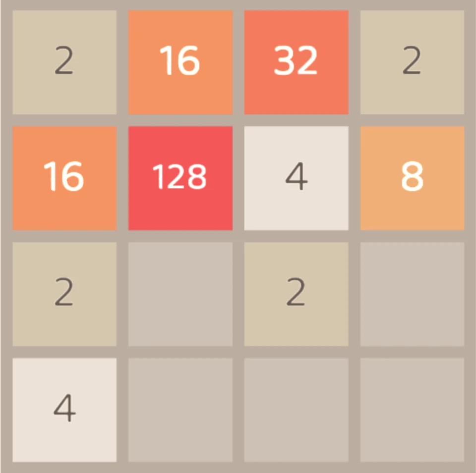 小游戏：2048